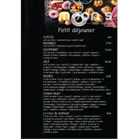 Menu café ou resto en ligne+qr code