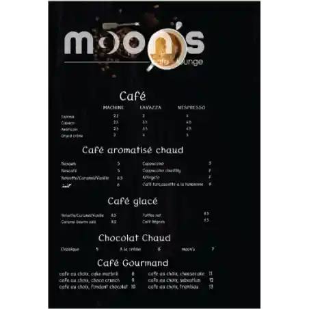 Menu café ou resto en ligne+qr code