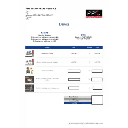 site web devis en ligne