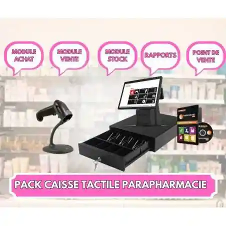 PACK CAISSE TACTILE FREESHOP/MINI MAGASIN