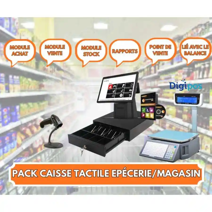 Pack épicerie avec balance DIGIPOS + DOUCHETTE Pack épicerie avec balance DIGIPOS + DOUCHETTE